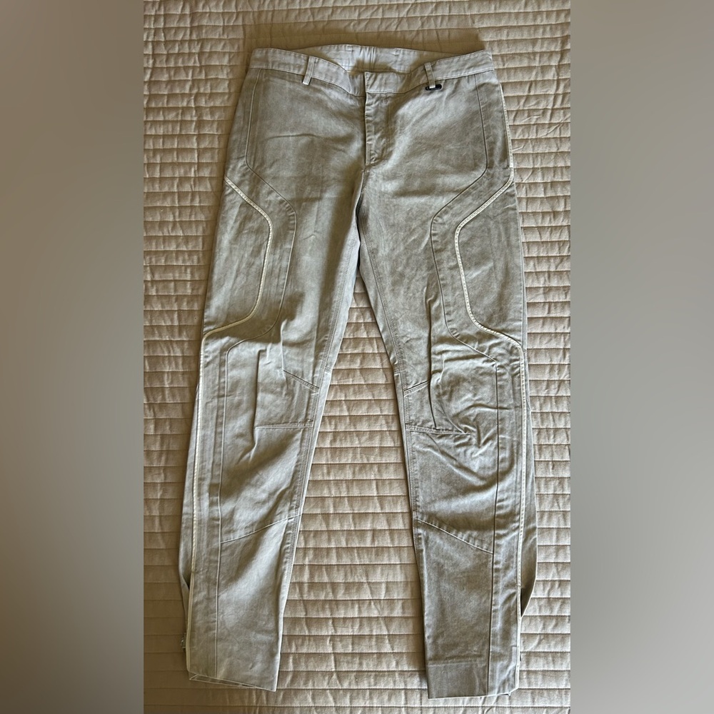 Wooyoungmi Elegant Beige/Gray Trousers